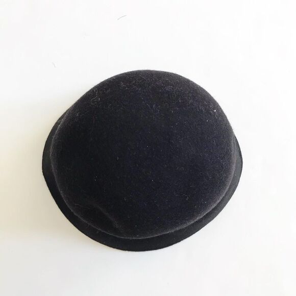 Gymboree black 100% wool velvet bow hat EUC size S - Picture 5 of 7